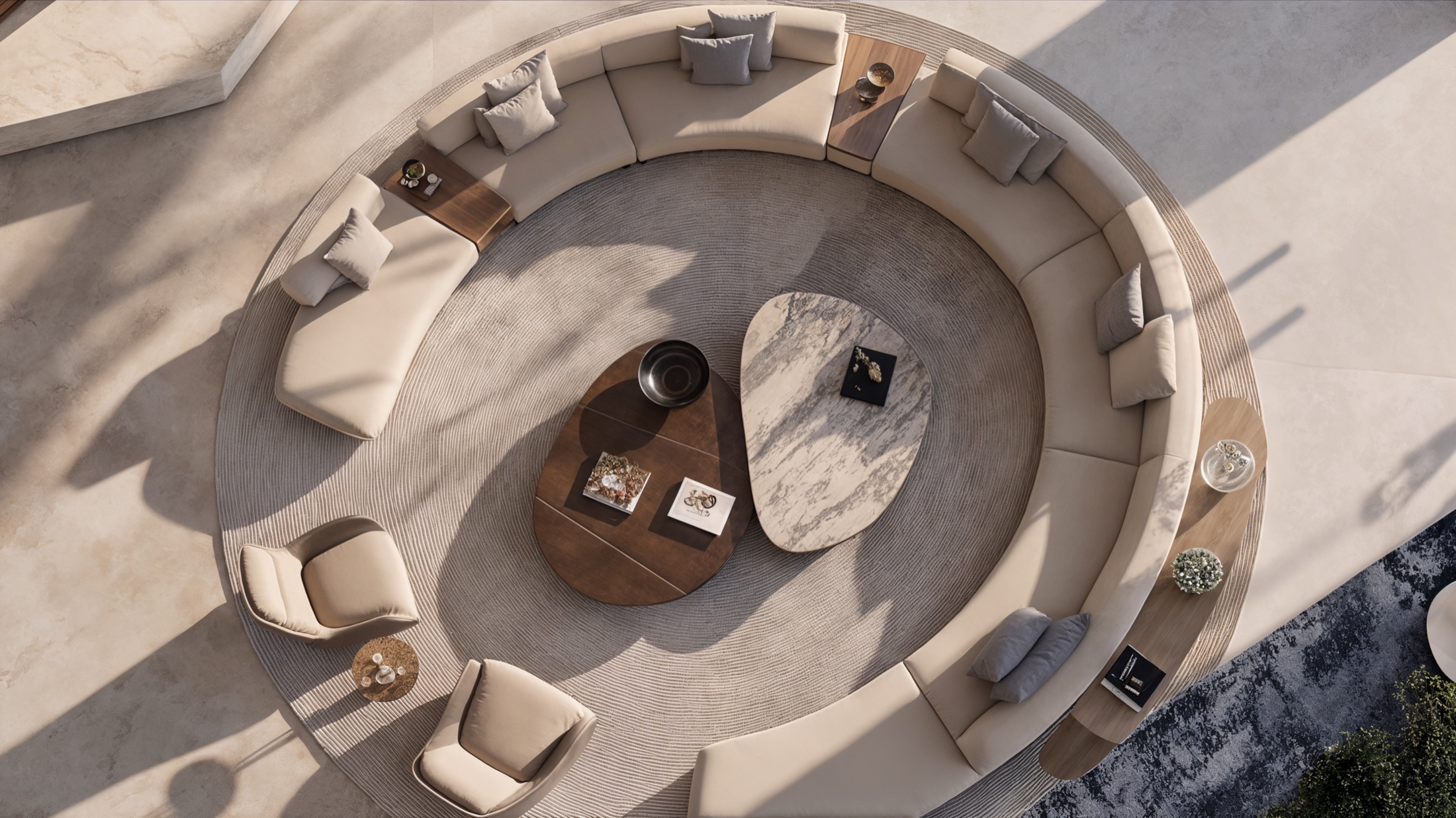 Amara — a fire floating within a marble plinth