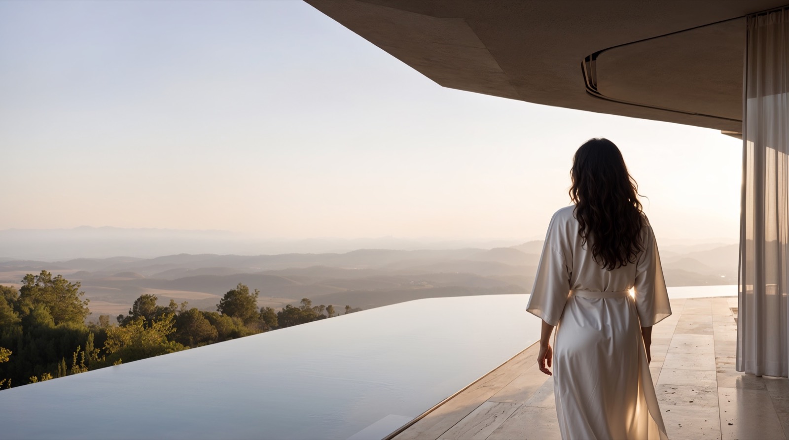 Cypress — the terrace at the edge of the hill