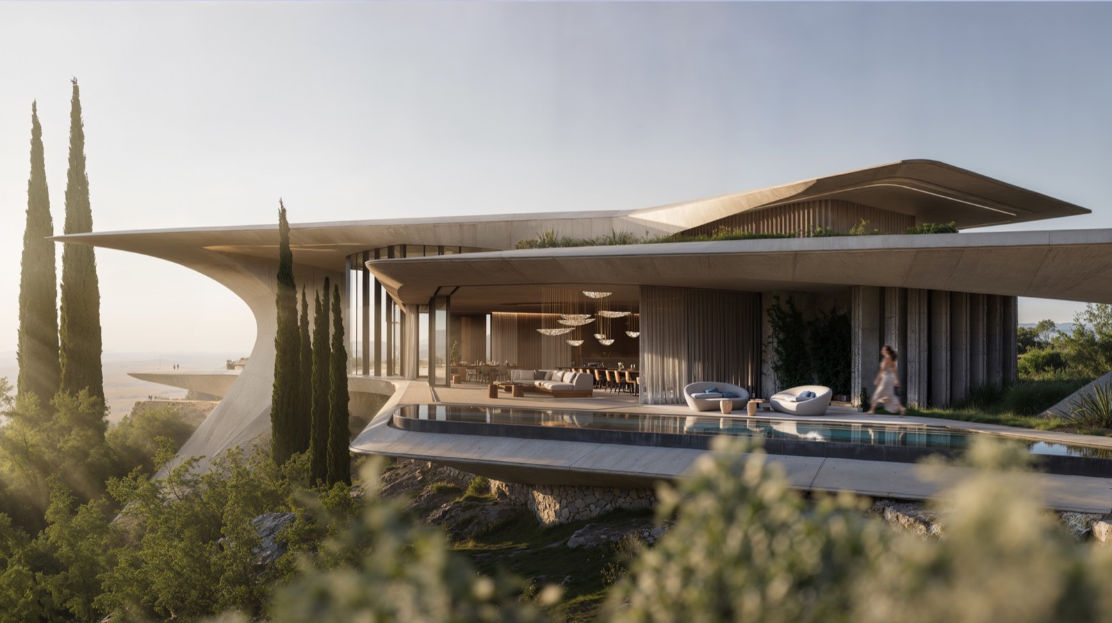 Cypress — two concrete wings floating over the valley
