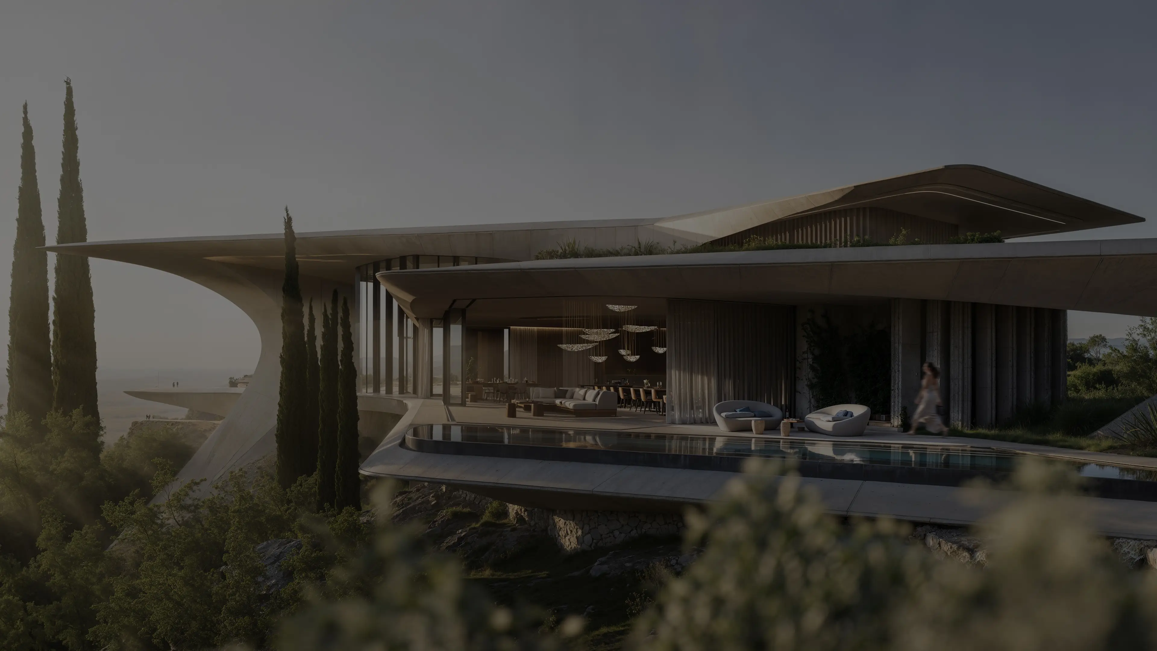 Cypress — two concrete wings floating over the valley