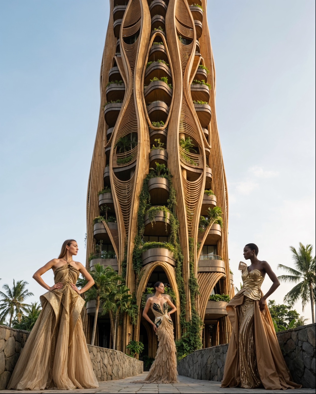 Grove — a tower of bamboo grown out of the rice terraces