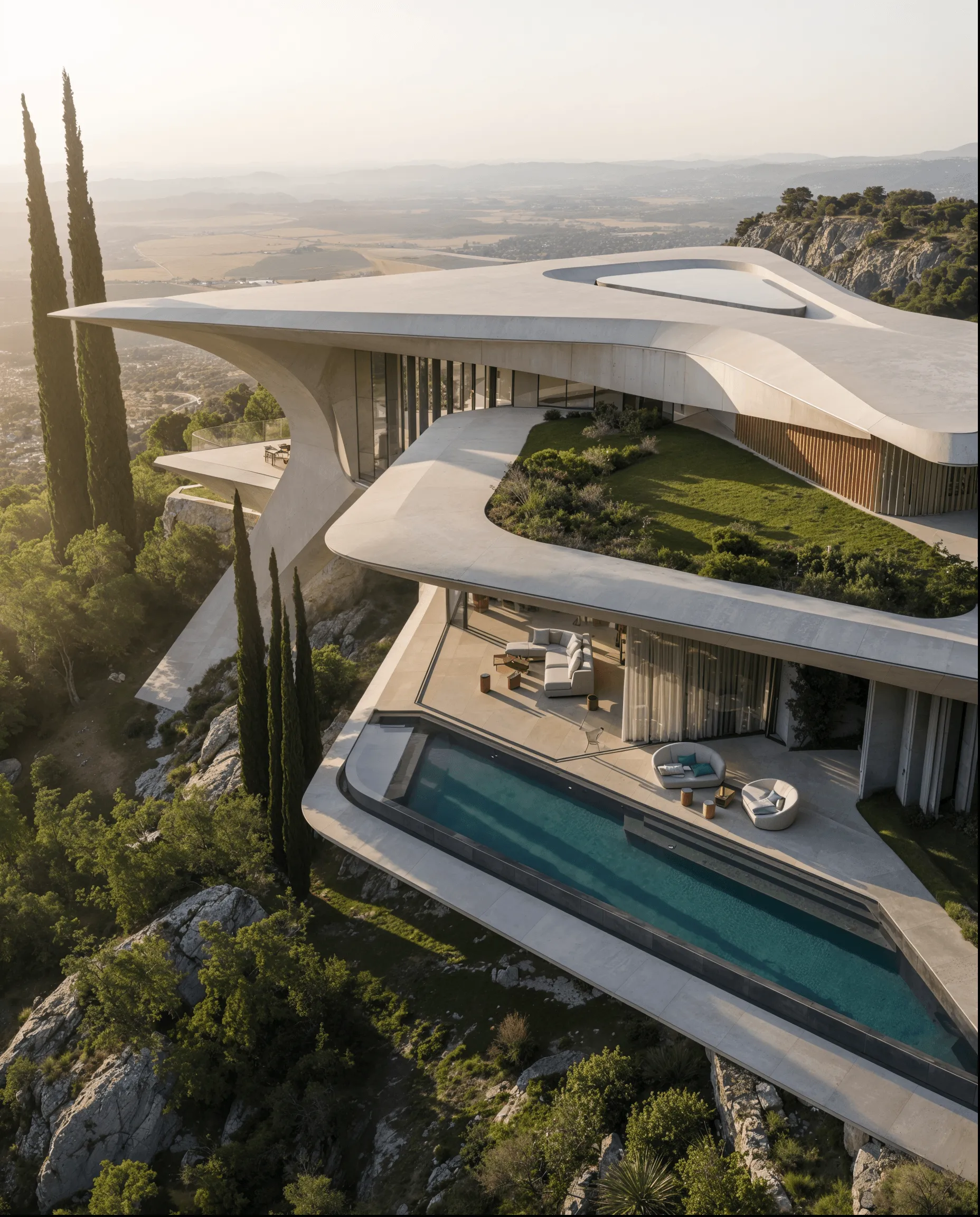 Amara — a villa layered above the valley, terraces cut into the rock